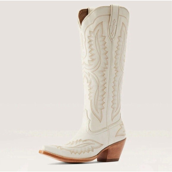 New ARIAT WOMEN'S 9 B WHITE LEATHER CASANOVA WESTERN BOOTS SNIP TOE Cowboy Rodeo - Picture 11 of 11